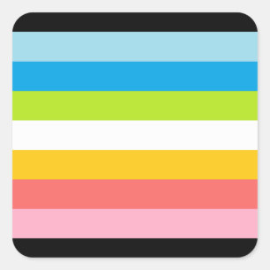 LGBTQ Queer Pride Flag Square Sticker