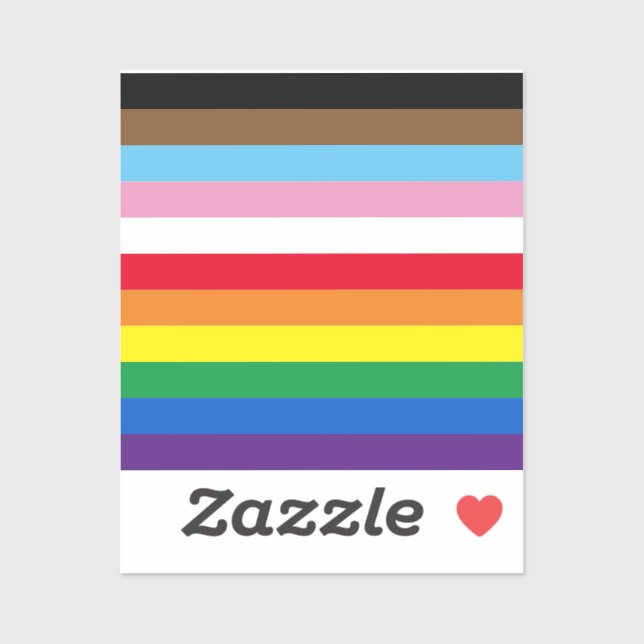 Lgbtq rainbow 11 stripes inclusive gay pride flag (Sheet)