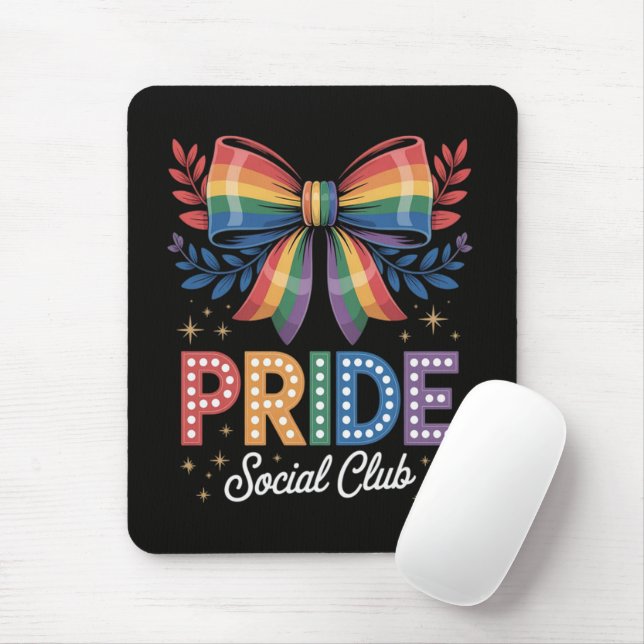 LGBTQ Rainbow Bow Mouse Mat (With Mouse)