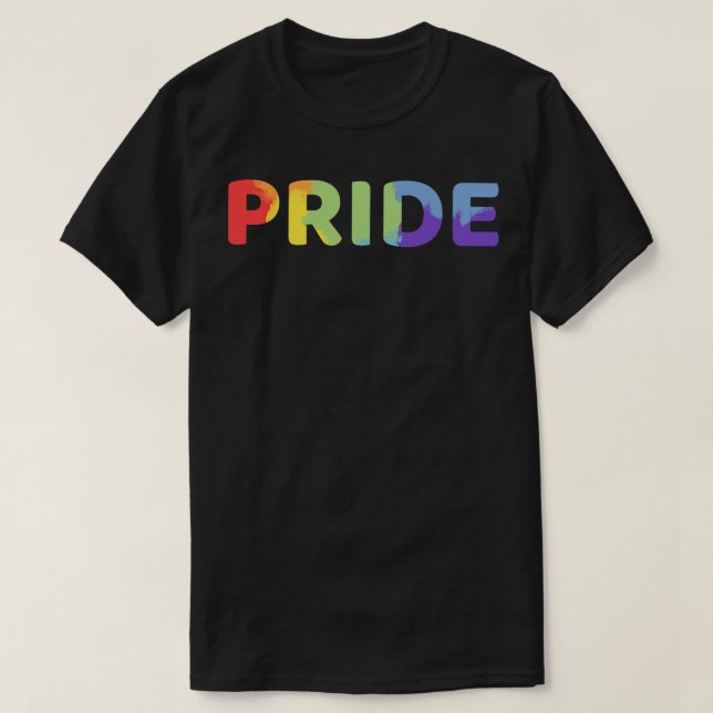 LGBTQ Rainbow Coloured Pride T-Shirt (Design Front)