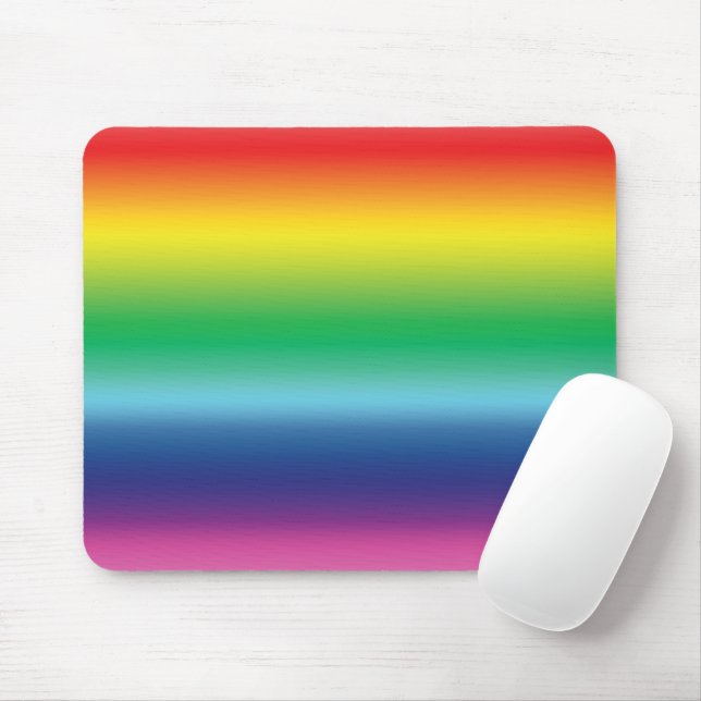 Lgbtq Rainbow colours gradient pattern gay pride Mouse Mat (With Mouse)