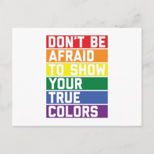 LGBTQ Rainbow Colours   Pride Month Gift Idea Postcard