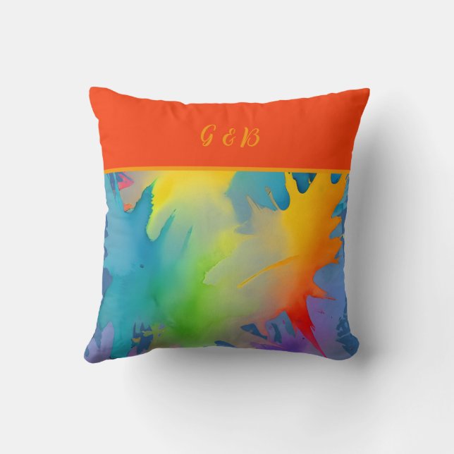 lgbtq rainbow  cushion (Back)