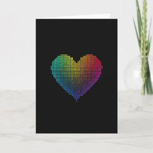 Lgbtq Rainbow Dot Heart Card