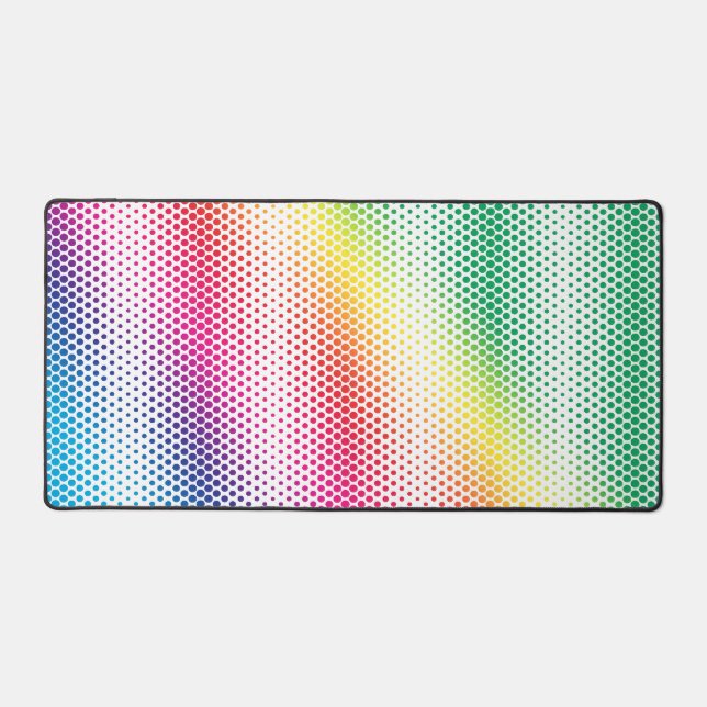 LGBTQ Rainbow Dots Flag Colours Gay Design Desk Mat (Front)