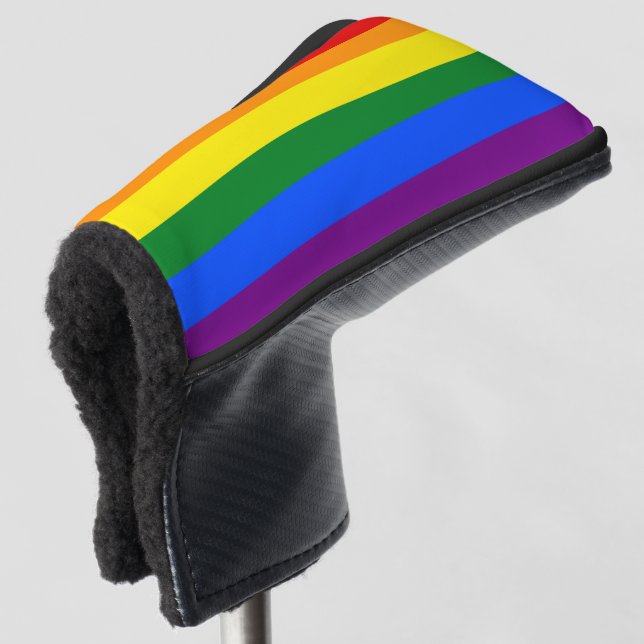 LGBTQ+ Rainbow Flag for Pride Month Golf -  Head Cover (3/4 Front)