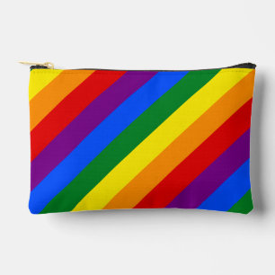 LGBTQ+ Rainbow Flag Stripes for Pride Month - Accessory Pouch