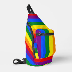 LGBTQ+ Rainbow Flag Stripes for Pride Month - Sling Bag