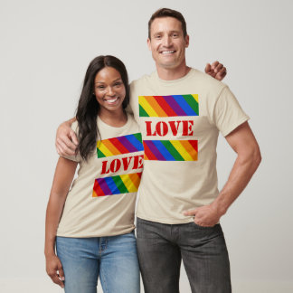 LGBTQ+ Rainbow Flag Stripes for Pride Month - T-Shirt