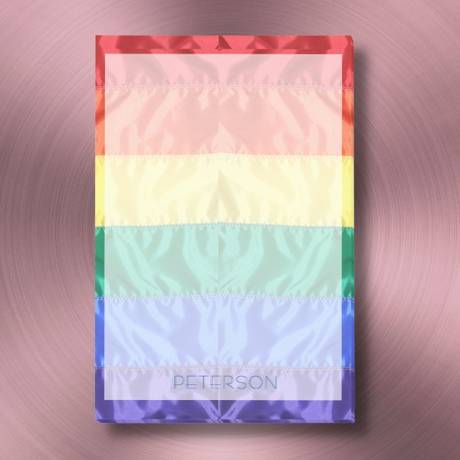 LGBTQ rainbow flag stripes gay pride custom name Post-it Notes (Creator Uploaded)