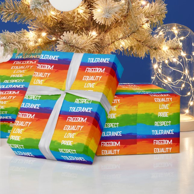 LGBTQ+ Rainbow Flag Wrapping Paper | Pride Gift  (Holidays)