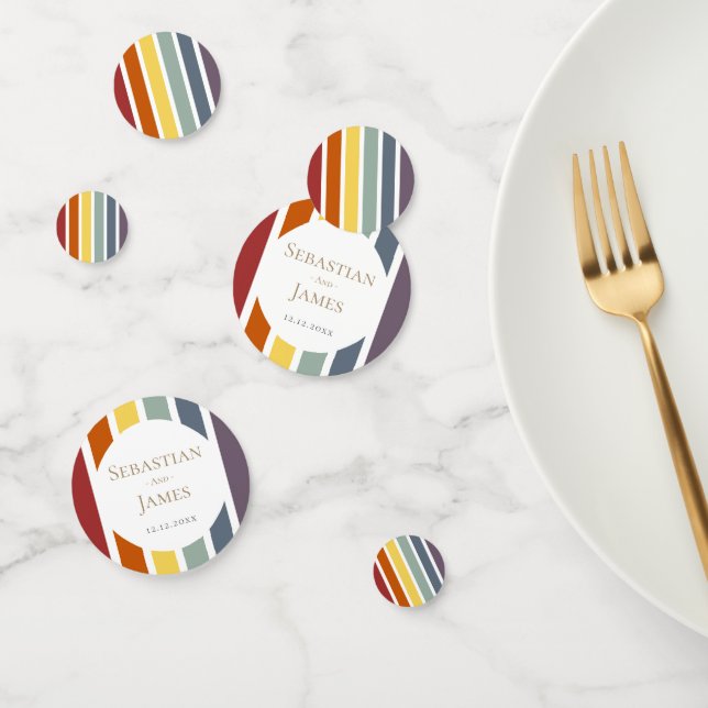 LGBTQ Rainbow Gay Wedding Confetti (Group)