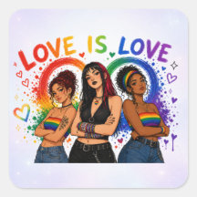 LGBTQ Rainbow Girls Sticker