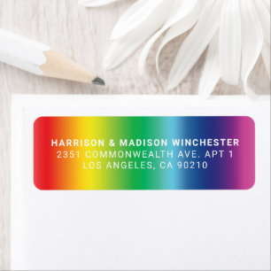 Lgbtq rainbow gradient colours gay pride address