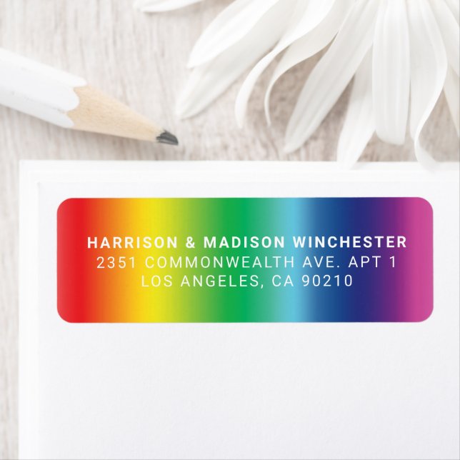 Lgbtq rainbow gradient colours gay pride address (Insitu)