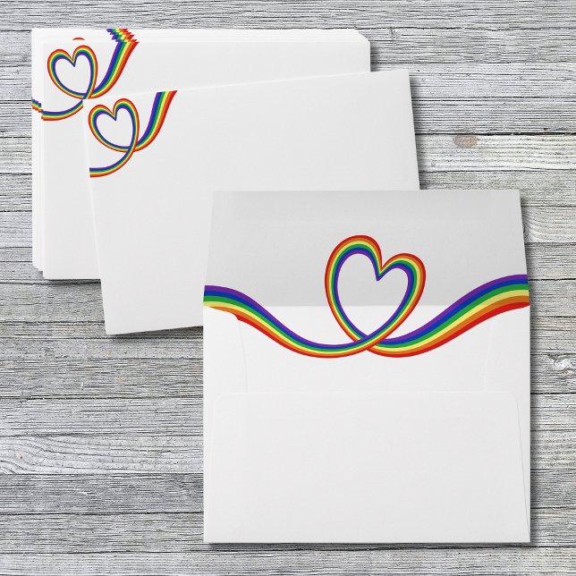 LGBTQ Rainbow Heart Envelope (Creator Uploaded)