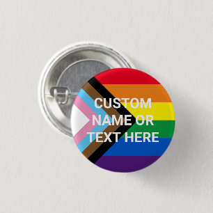 Lgbtq rainbow Inclusive diversity gay flag custom  3 Cm Round Badge