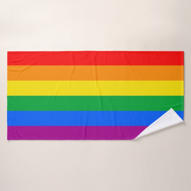 LGBTQ+ Rainbow Pride Flag Bath Towel (Bath Towel)