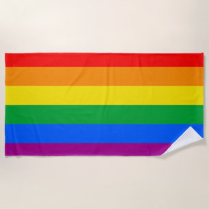 LGBTQ+ Rainbow Pride Flag Beach Towel