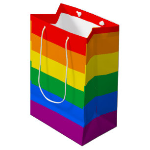 LGBTQ+ Rainbow Pride Flag Medium Gift Bag