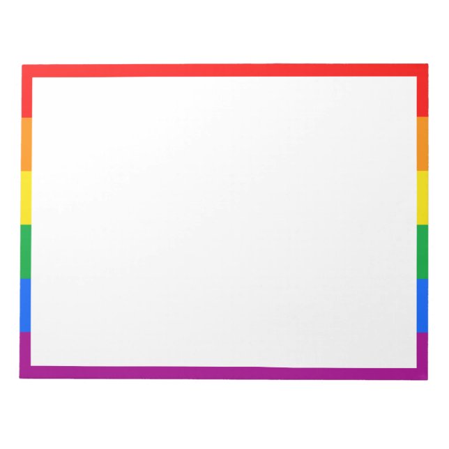 LGBTQ+ Rainbow Pride Flag Notepad (Front)