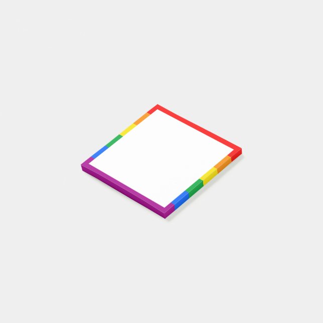 LGBTQ+ Rainbow Pride Flag Post-it Notes (Angled)