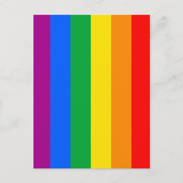 LGBTQ+ Rainbow Pride Flag Postcard (Front)