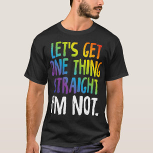 LGBTQ Rainbow Pride Not Straight Tees Gay Lesbian