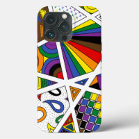 LGBTQ+ Rainbow Pride Zen Doodle Abstract Modern