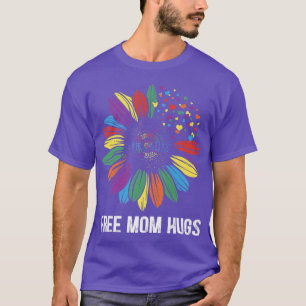 LGBTQ Rainbow Sunflower Free mum hugs Premium T-Shirt