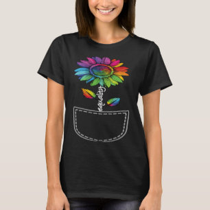 LGBTQ Rainbow Sunflower Gay Love Pride Equal Flowe T-Shirt