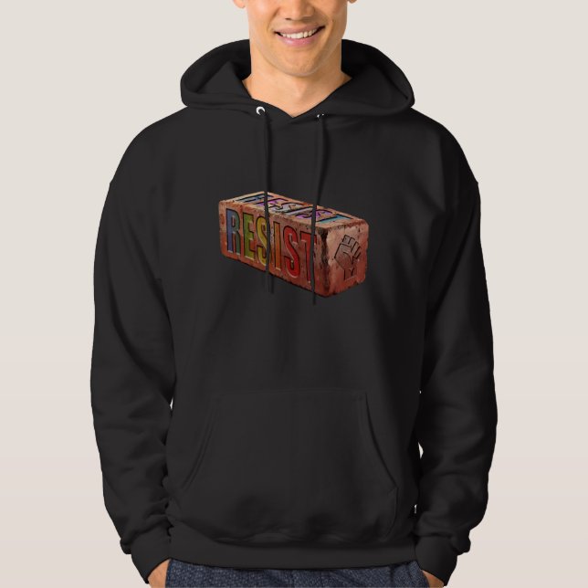 LGBTQ+ "RESIST" Brick Hoodie (Front)