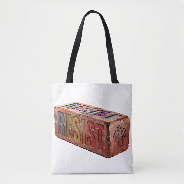 LGBTQ+ "RESIST" Brick Tote Bag (Front)