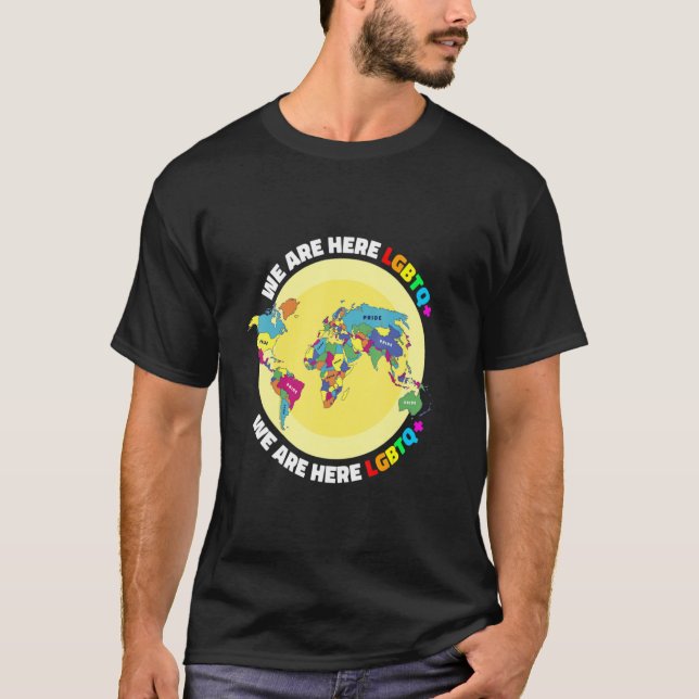 Lgbtq+ Respekt Lgbt Equivalent Human Card Earth T-Shirt (Front)