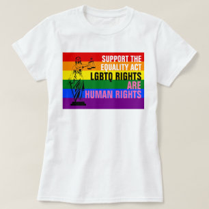 LGBTQ Rights Are Human Rights Gay Pride Flag T-Shirt