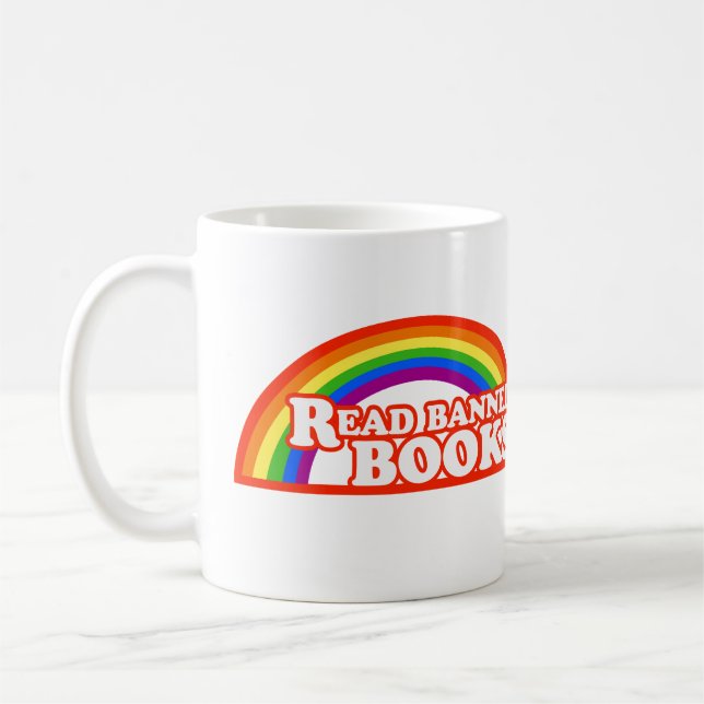 LGBTQ Rights Read Banned Books Coffee Mug (Left)
