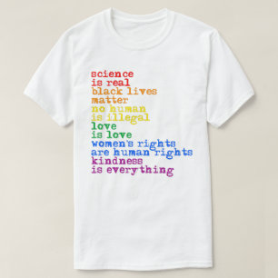 LGBTQ Rights Science is real Love is Love T-Shirt
