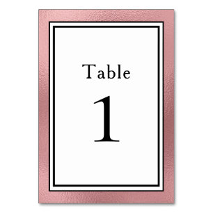 LGBTQ Rose Gold Modern Wedding Table Number