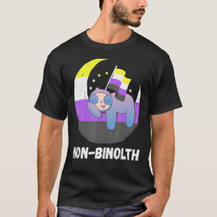 Lgbtq Sloth Moon Nonbinary Flag Nonbinary Pride Ge T-Shirt