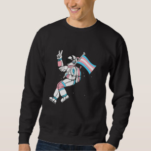Lgbtq Space Astronaut Lgbt Galaxy Transsexual Flag Sweatshirt