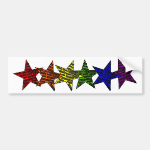LGBTQ Star PRide Equality Bumper Sticker