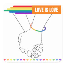 LGBTQ+ Sticker, Love is Love Sticker, Pride 