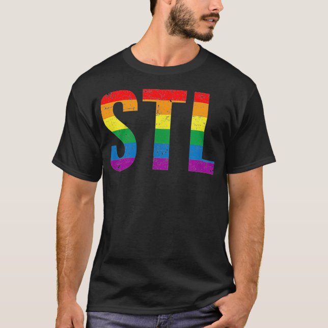 LGBTQ STL Gay Pride St Louis MO  T-Shirt (Front)