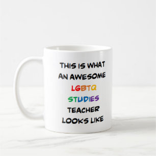 lgbtq studies teacher, awesome coffee mug