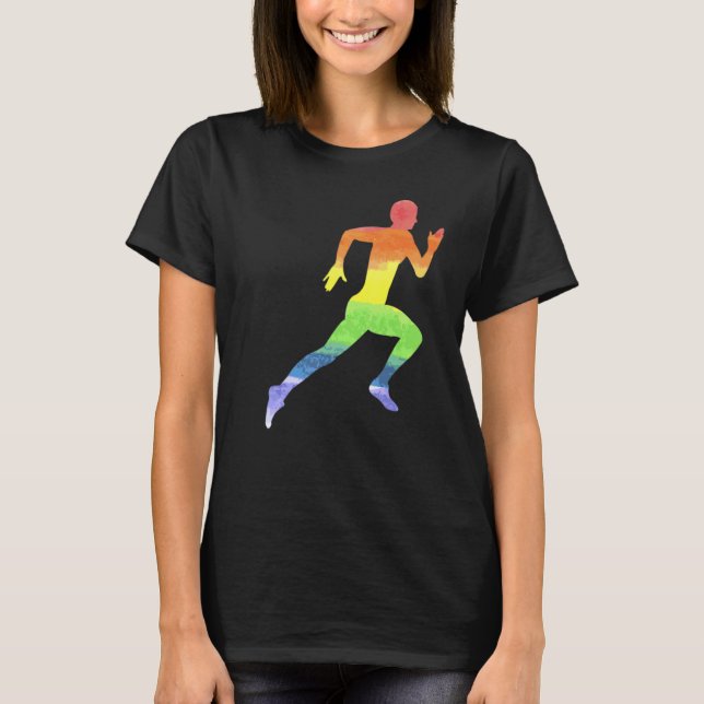Lgbtq+ Stuff For Athletes And Athletics  Pride Rai T-Shirt (Front)