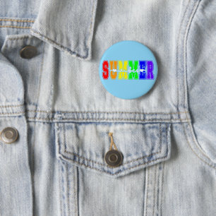 LGBTQ Summer Vibes Rainbow Pride 6 Cm Round Badge