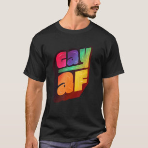 Lgbtq+ Support Gay Af Halftone Edition T-Shirt