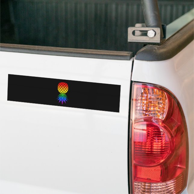 LGBTQ Swinger Pride (Black) Bumper Sticker (On Truck)