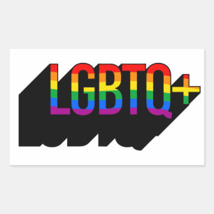LGBTQ+ T-Shirt Rectangular Sticker