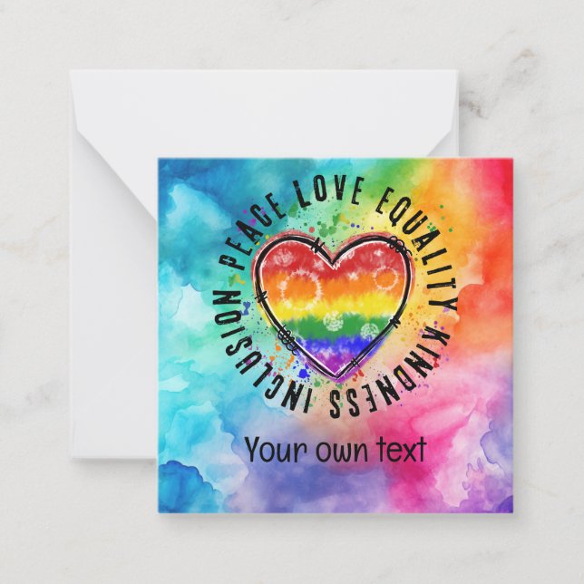 LGBTQ the Pride Note Card: Spread Love  Card (Front)